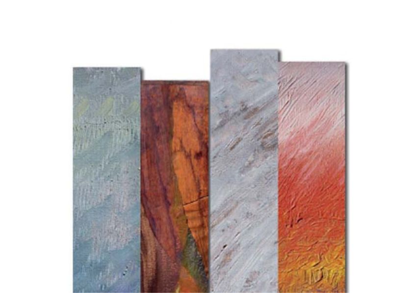 event image:Detail of the cover, title and four colored bars